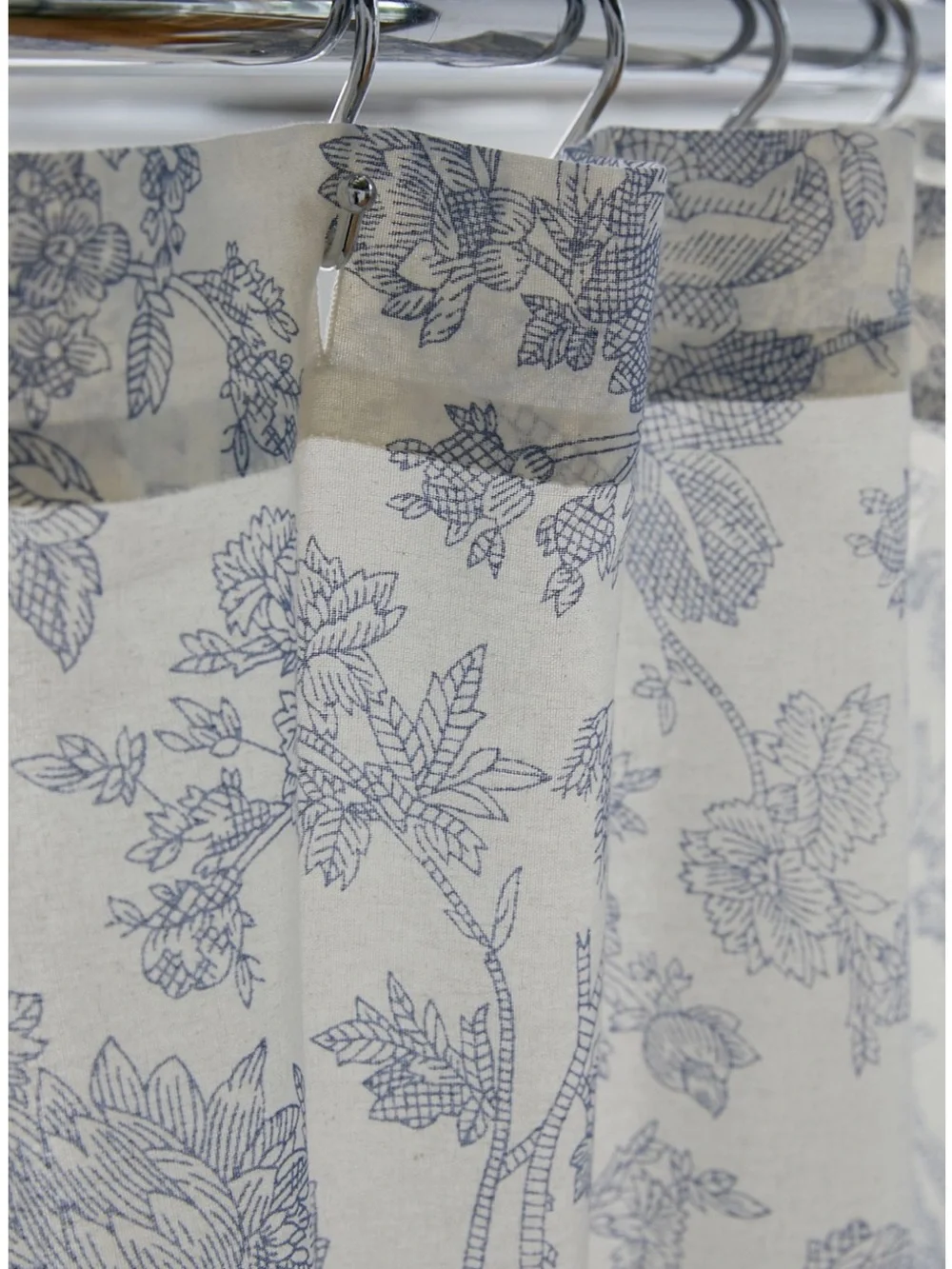 Blue Floral Print Shower Curtain - Urban Outfitters